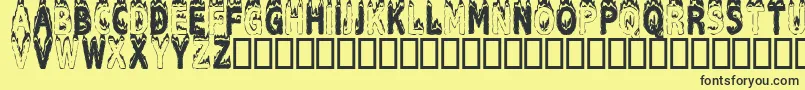 Plastic Font – Black Fonts on Yellow Background