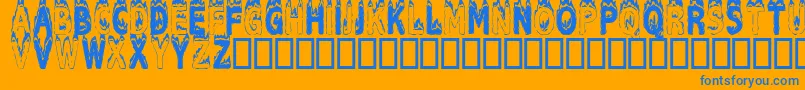 Więcej informacji o czcionce Plastic Czcionka Plastic – niebieskie czcionki na pomarańczowym tle