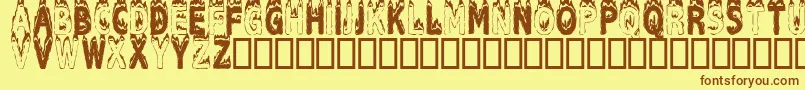 Plastic Font – Brown Fonts on Yellow Background