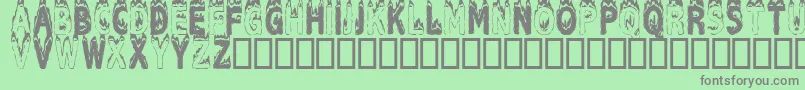 Plastic Font – Gray Fonts on Green Background