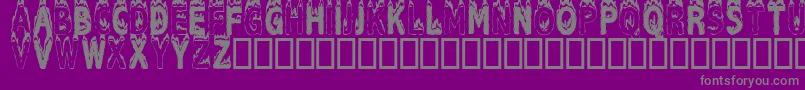 fuente Plastic – Fuentes Grises Sobre Fondo Morado