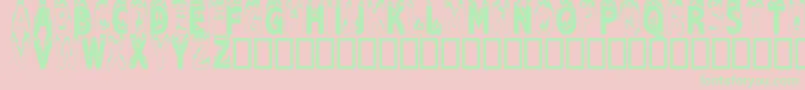 Czcionka Plastic – zielone czcionki na różowym tle