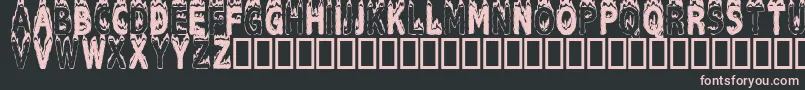 Plastic Font – Pink Fonts on Black Background