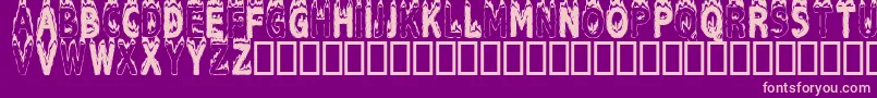 Plastic Font – Pink Fonts on Purple Background