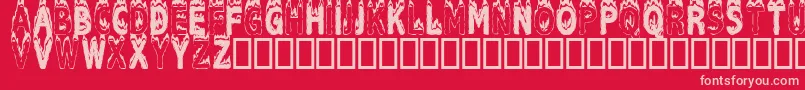 Plastic Font – Pink Fonts on Red Background