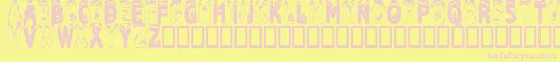 Plastic Font – Pink Fonts on Yellow Background
