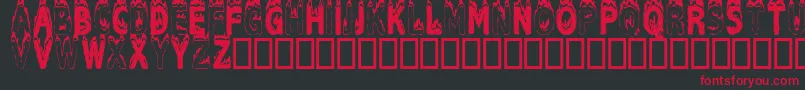 Plastic Font – Red Fonts on Black Background