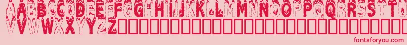 Plastic Font – Red Fonts on Pink Background