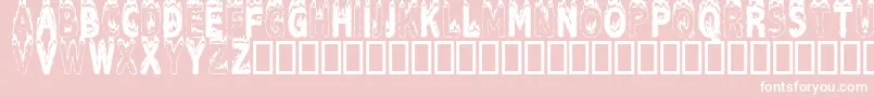 Plastic-fontti – valkoiset fontit vaaleanpunaisella taustalla