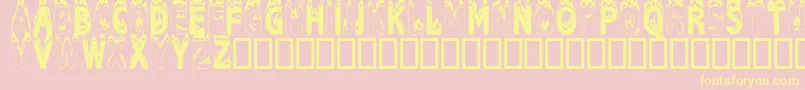 Plastic Font – Yellow Fonts on Pink Background