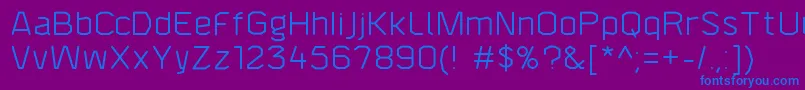 F4aagentroundedbook Font – Blue Fonts on Purple Background