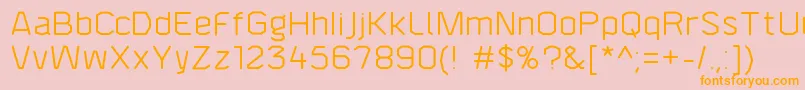 F4aagentroundedbook Font – Orange Fonts on Pink Background