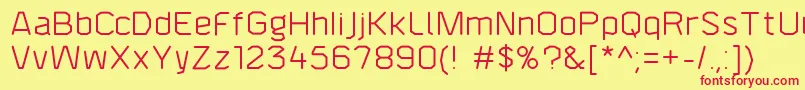 F4aagentroundedbook Font – Red Fonts on Yellow Background