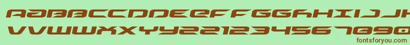 driveexpandital Font – Brown Fonts on Green Background