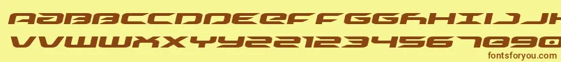 driveexpandital Font – Brown Fonts on Yellow Background