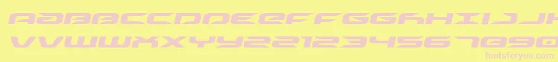 driveexpandital Font – Pink Fonts on Yellow Background