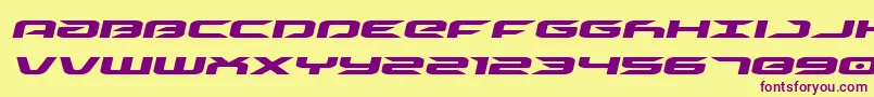 driveexpandital Font – Purple Fonts on Yellow Background