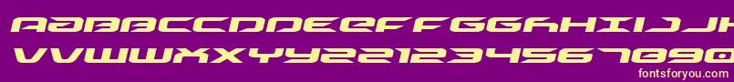 driveexpandital Font – Yellow Fonts on Purple Background