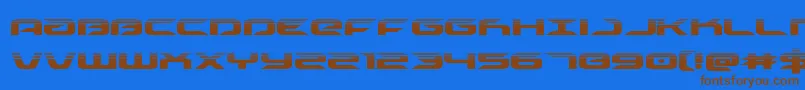 drivehalf Font – Brown Fonts on Blue Background