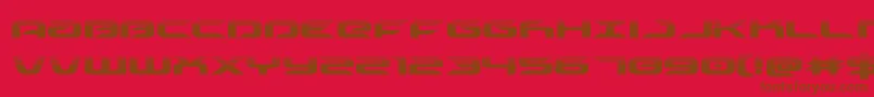 drivehalf Font – Brown Fonts on Red Background