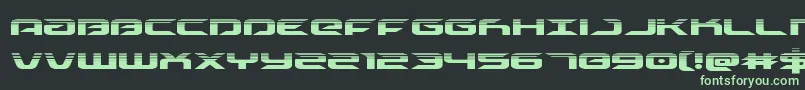 drivehalf Font – Green Fonts on Black Background