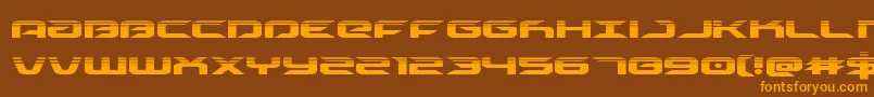 drivehalf Font – Orange Fonts on Brown Background