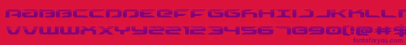 フォントdrivehalf – 赤い背景に紫のフォント