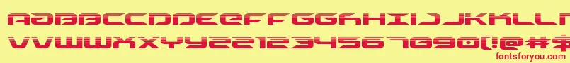 drivehalf Font – Red Fonts on Yellow Background
