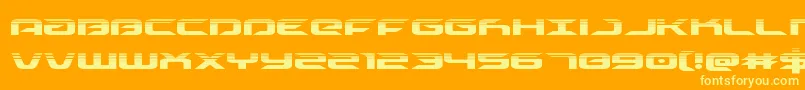 drivehalf Font – Yellow Fonts on Orange Background