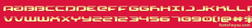drivehalf Font – Yellow Fonts on Red Background