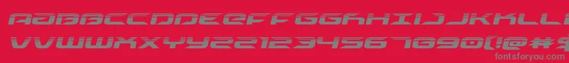 drivehalfital Font – Gray Fonts on Red Background