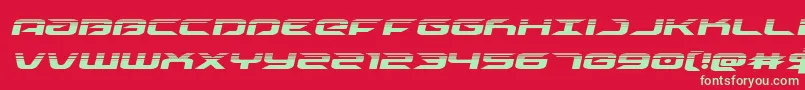 drivehalfital Font – Green Fonts on Red Background