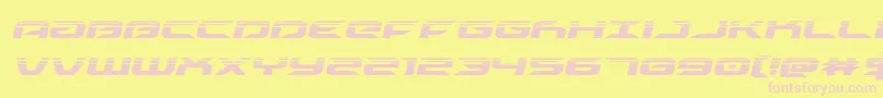 drivehalfital-fontti – vaaleanpunaiset fontit keltaisella taustalla