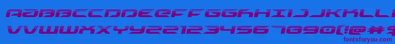 drivehalfital Font – Purple Fonts on Blue Background