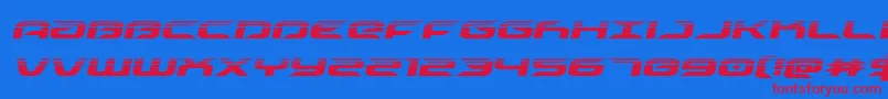 drivehalfital Font – Red Fonts on Blue Background