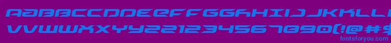 driveital Font – Blue Fonts on Purple Background