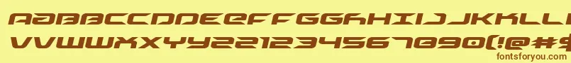 driveital Font – Brown Fonts on Yellow Background