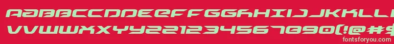 driveital Font – Green Fonts on Red Background