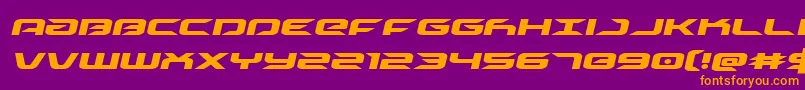 driveital Font – Orange Fonts on Purple Background