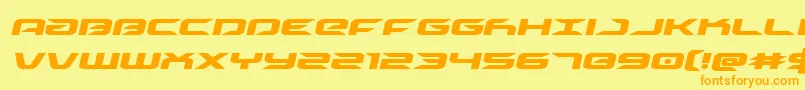 driveital Font – Orange Fonts on Yellow Background