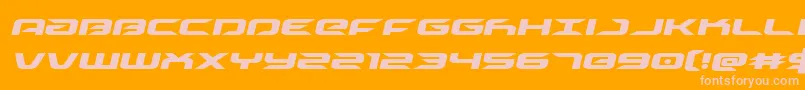 driveital Font – Pink Fonts on Orange Background