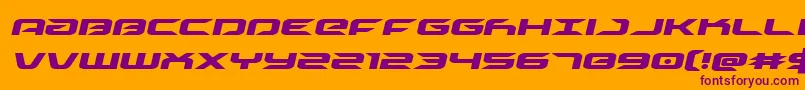 driveital Font – Purple Fonts on Orange Background