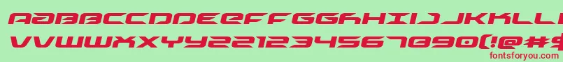 driveital Font – Red Fonts on Green Background