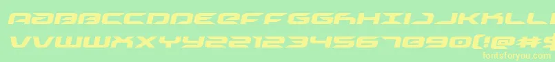 driveital Font – Yellow Fonts on Green Background