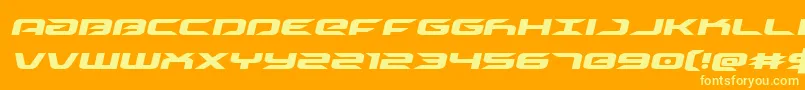 driveital Font – Yellow Fonts on Orange Background