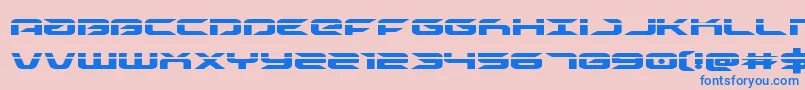 drivelaser-Schriftart – Blaue Schriften auf rosa Hintergrund