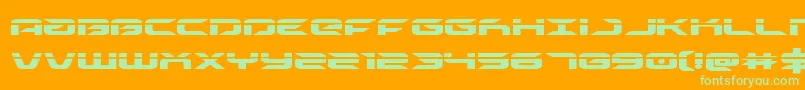 drivelaser Font – Green Fonts on Orange Background