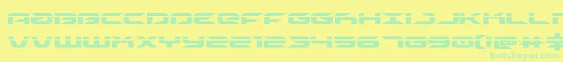 drivelaser Font – Green Fonts on Yellow Background