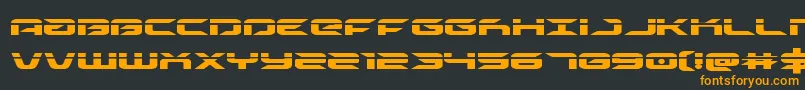 フォントdrivelaser – 黒い背景にオレンジの文字