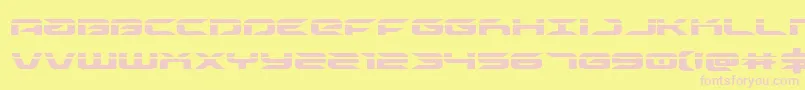 drivelaser Font – Pink Fonts on Yellow Background